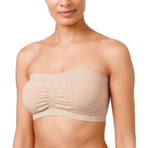 Kendall hladká podprsenka bez ramínek v neutrálních barvách