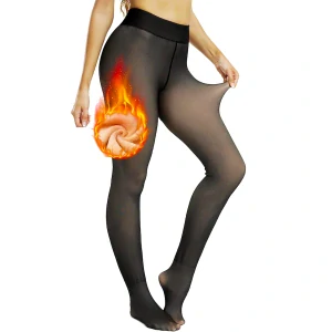 Beata zateplené flísové punčocháče ve vzhledu silonek