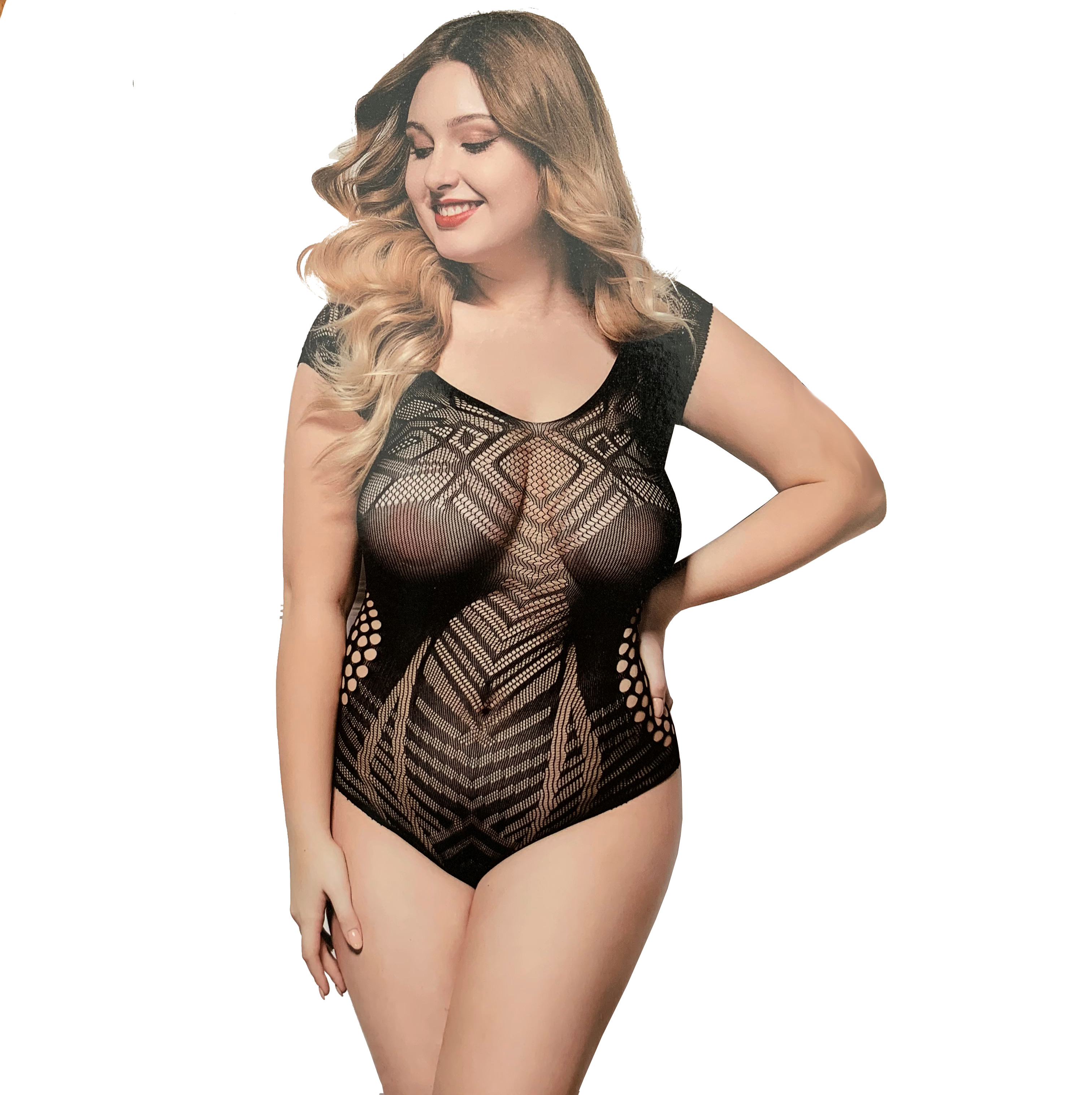 Becky síťované erotické body pro baculky