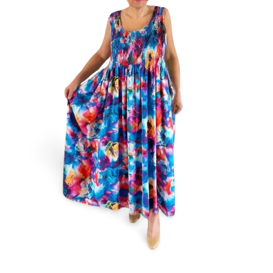 Flora bavlněné šaty s květinovým vzorem pro baculky