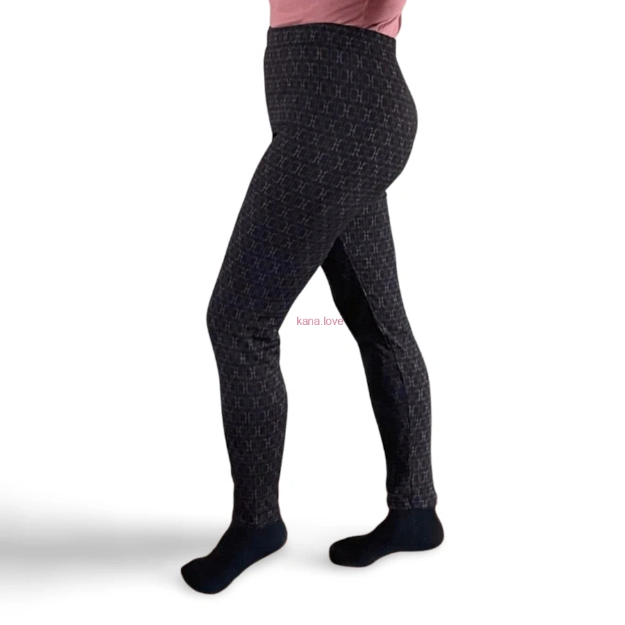 Tamara zateplené legíny s fleecem a elegantním vzorem