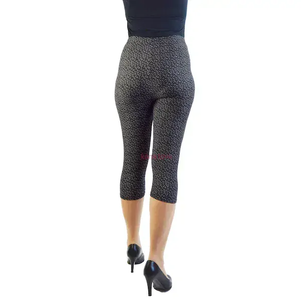 VÝPRODEJ: Elissa tříčtvrteční legíny s kytičkama