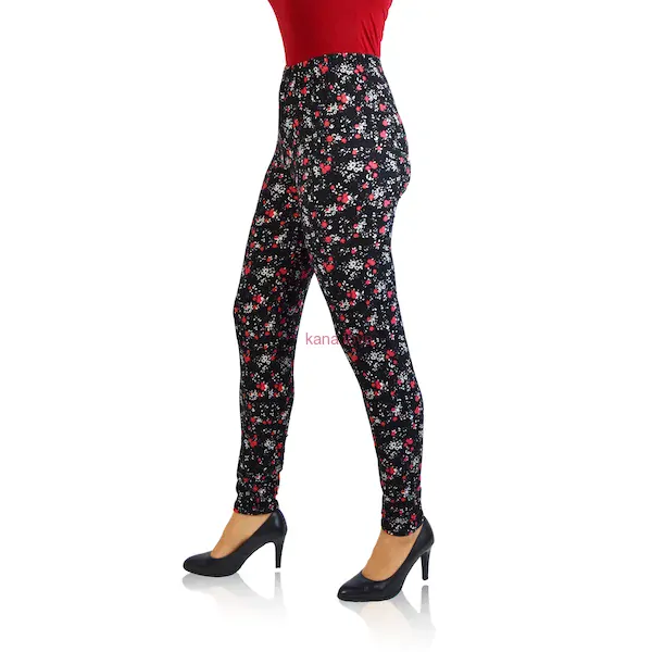 VÝPRODEJ: Juliet elastické legíny s kytičkama