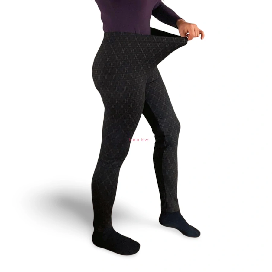 Tamara zateplené legíny s fleecem a elegantním vzorem