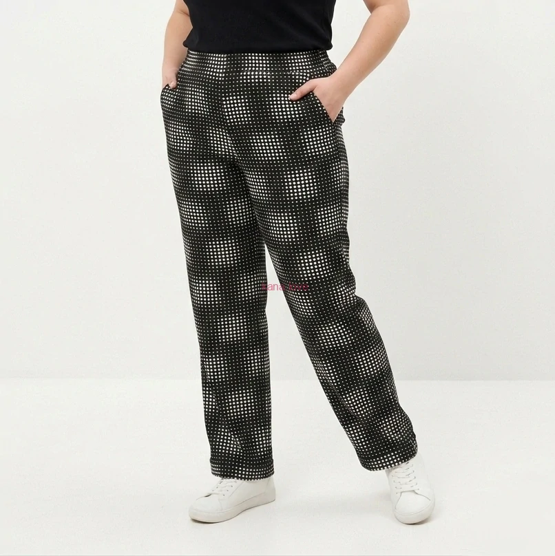 Dotty vzorované kalhoty s kapsami pro baculky