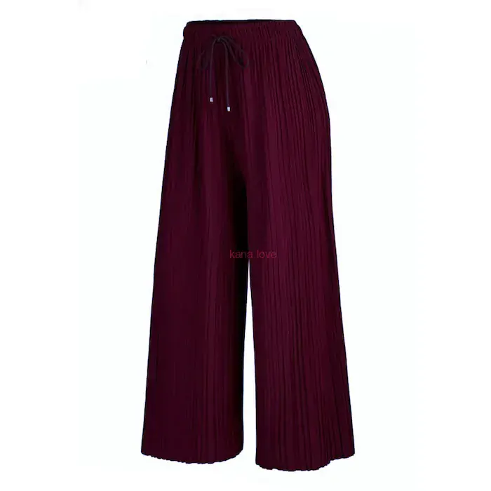 Pavla jednobarevné plisé kalhoty