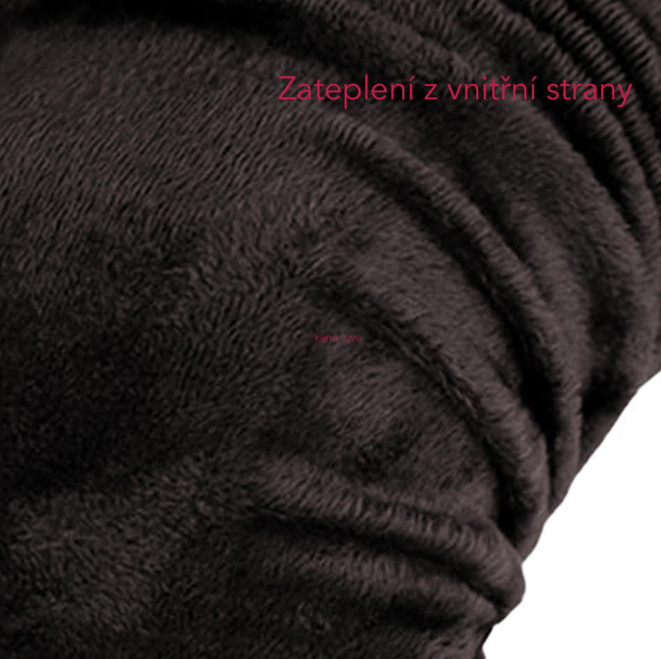 Matylda černé zateplené kalhoty bez zdobení pro baculky