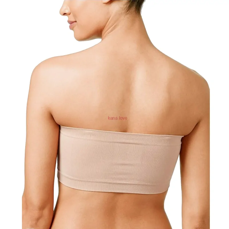 Kendall hladká podprsenka bez ramínek v neutrálních barvách