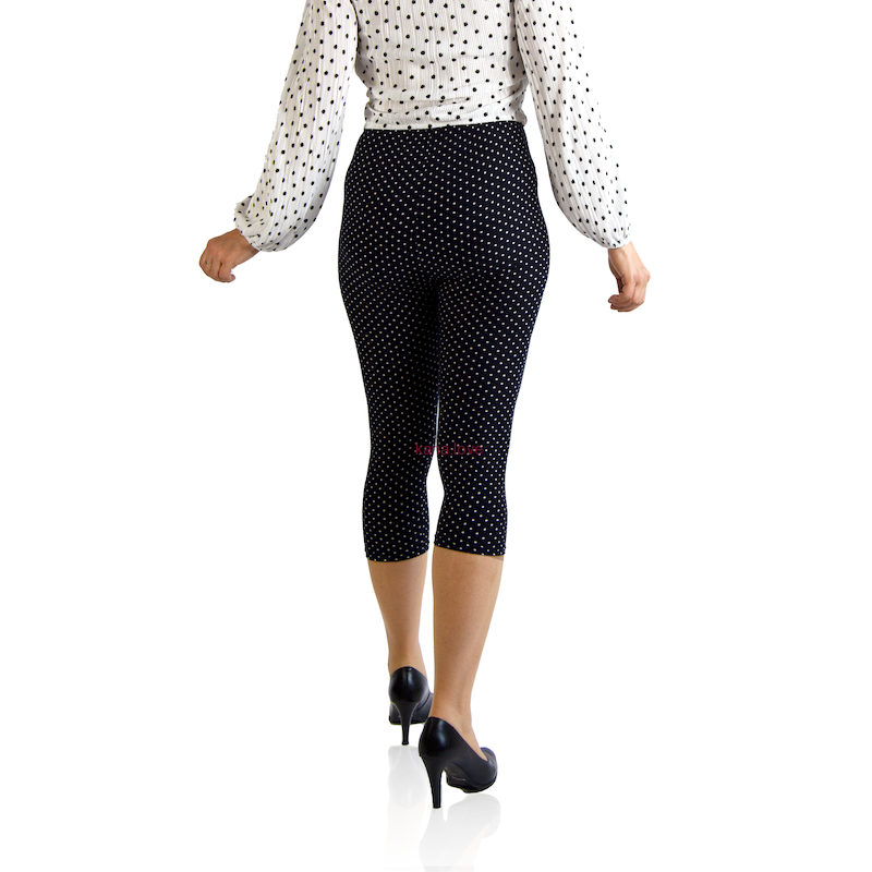 VÝPRODEJ: Nora elastické 3/4 legíny s puntíčky