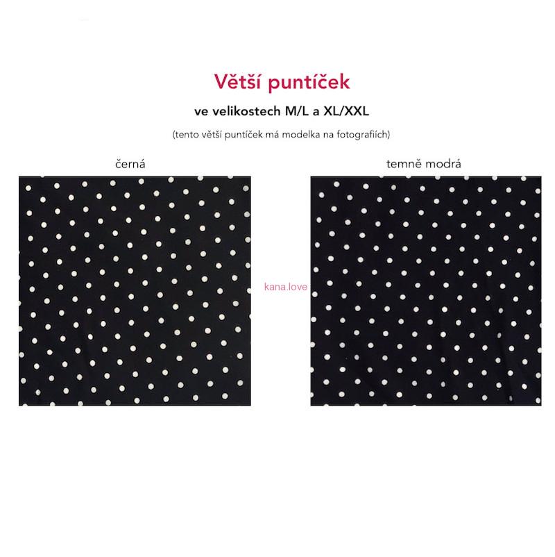 VÝPRODEJ: Nora elastické 3/4 legíny s puntíčky