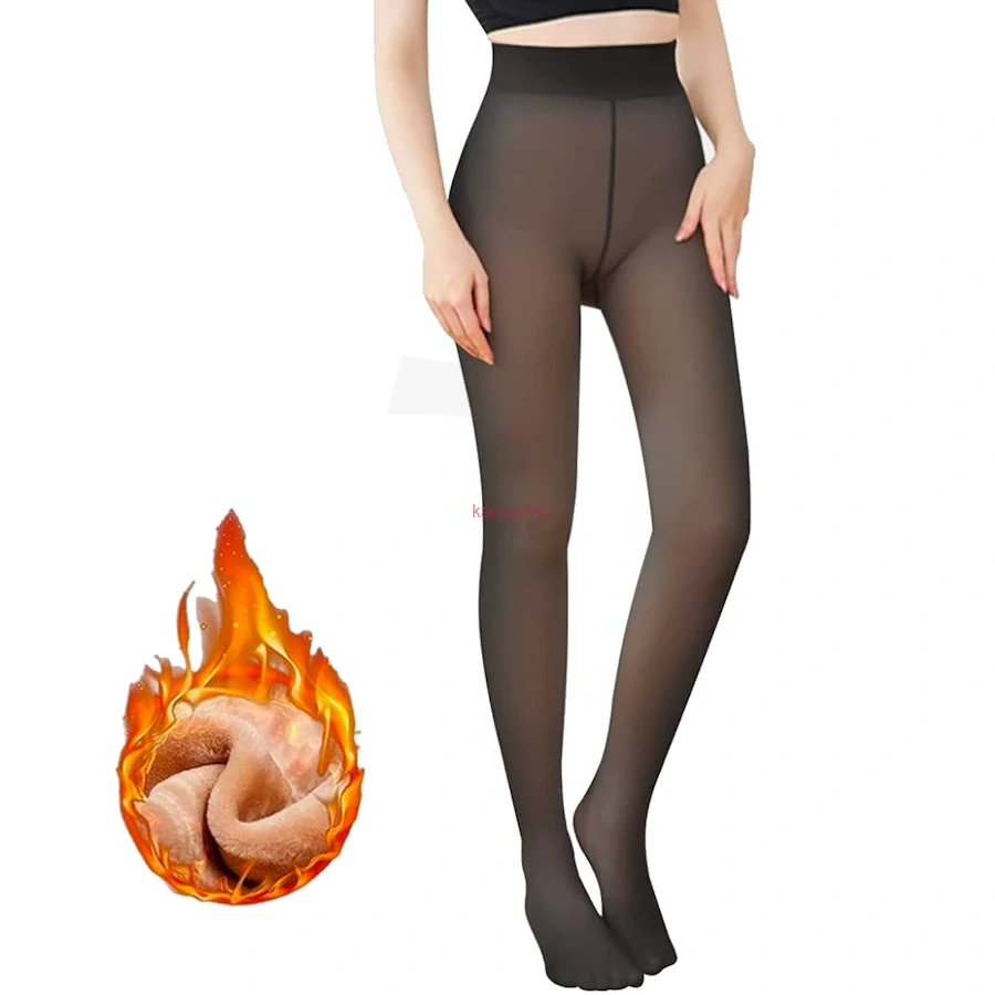 Beata zateplené flísové punčocháče ve vzhledu silonek