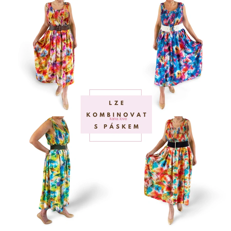 Flora bavlněné šaty s květinovým vzorem pro baculky