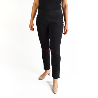 Matylda černé zateplené kalhoty bez zdobení pro baculky