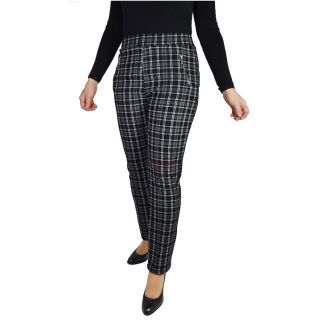 Marta zateplené kárované kalhoty v nadměrných velikostech