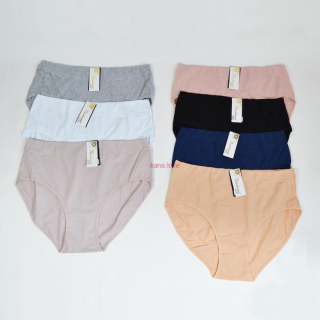 Hana hladké bavlněné kalhotky do pasu pro baculky