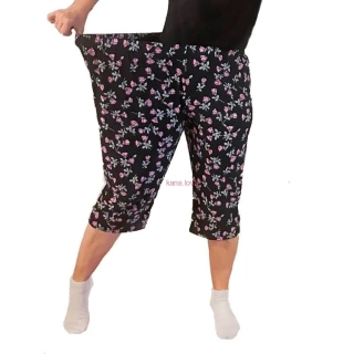 Jana tříčtvrteční kalhoty s kytičkama pro baculky