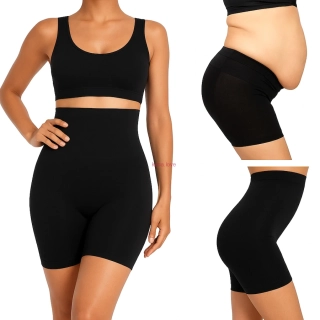 Nina černé tvarující šortky s vysokým stahujícím pasem