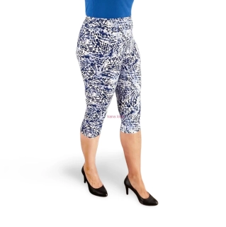 Marina 3/4 legíny s modrým vzorem pro baculky