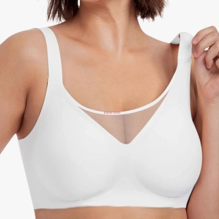 Valerie bezešvá podprsenka bez kostic s ozdobnou síťkou