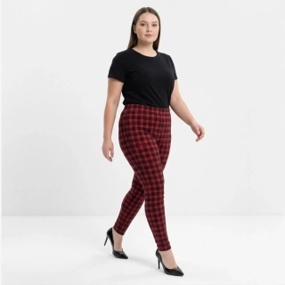 Marie kostkované elastické legíny